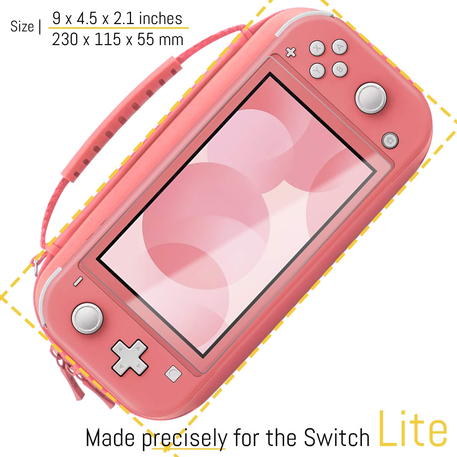 Nintendo Switch Lite（コーラル）本体一式+ケース Orzly Carry Case for Nintendo Switch Lite - Portable Travel Carry